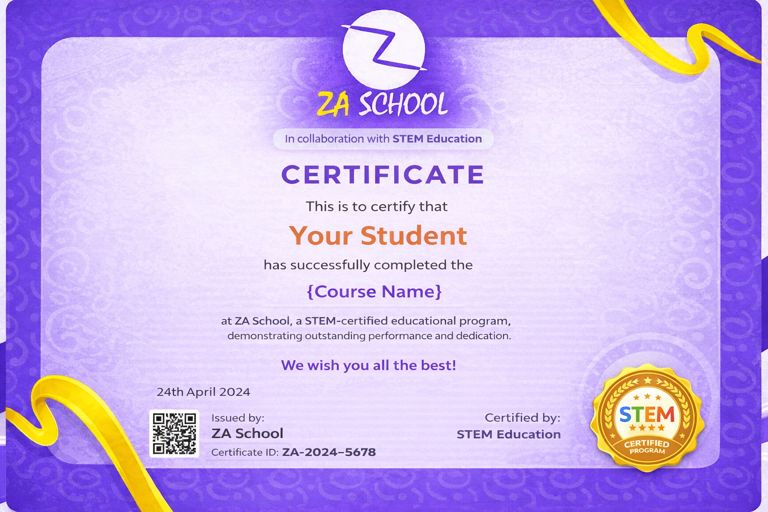  Certified Certificate 